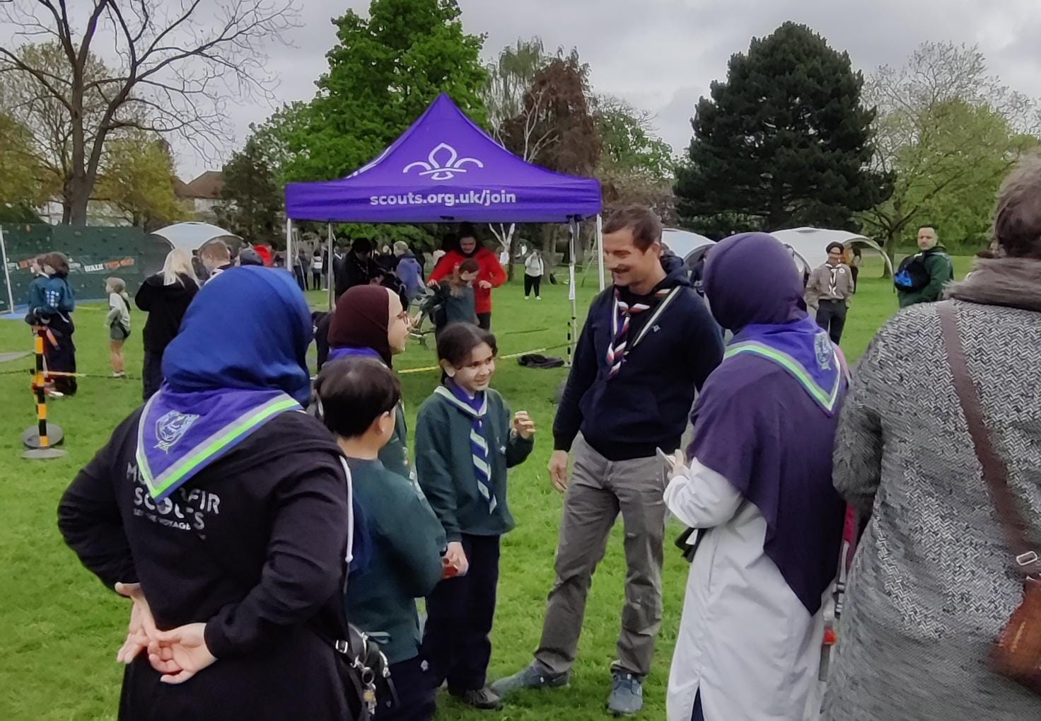 Musafir cubs meeting Bear Grylls